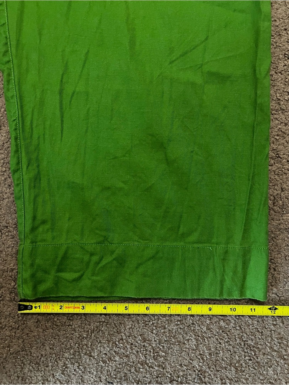 Anthropologie By Maeve The Colette Linens Crop Wide-Leg Green Pants Size 16 - Picture 10 of 13